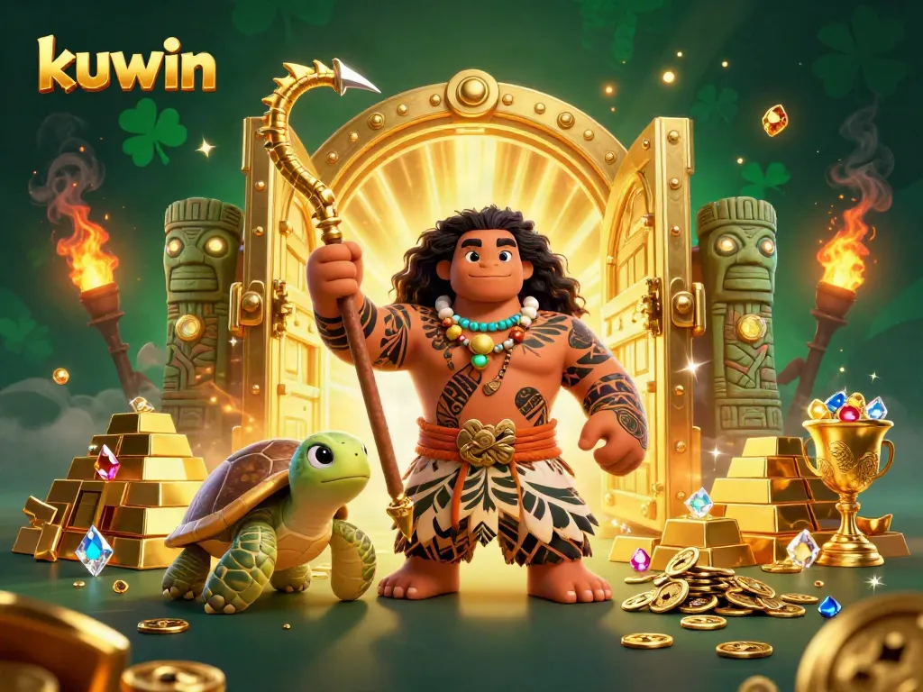 Kuwin showcases the excitement of gaming with vibrant characters celebrating winnings in a dynamic casino atmosphere.