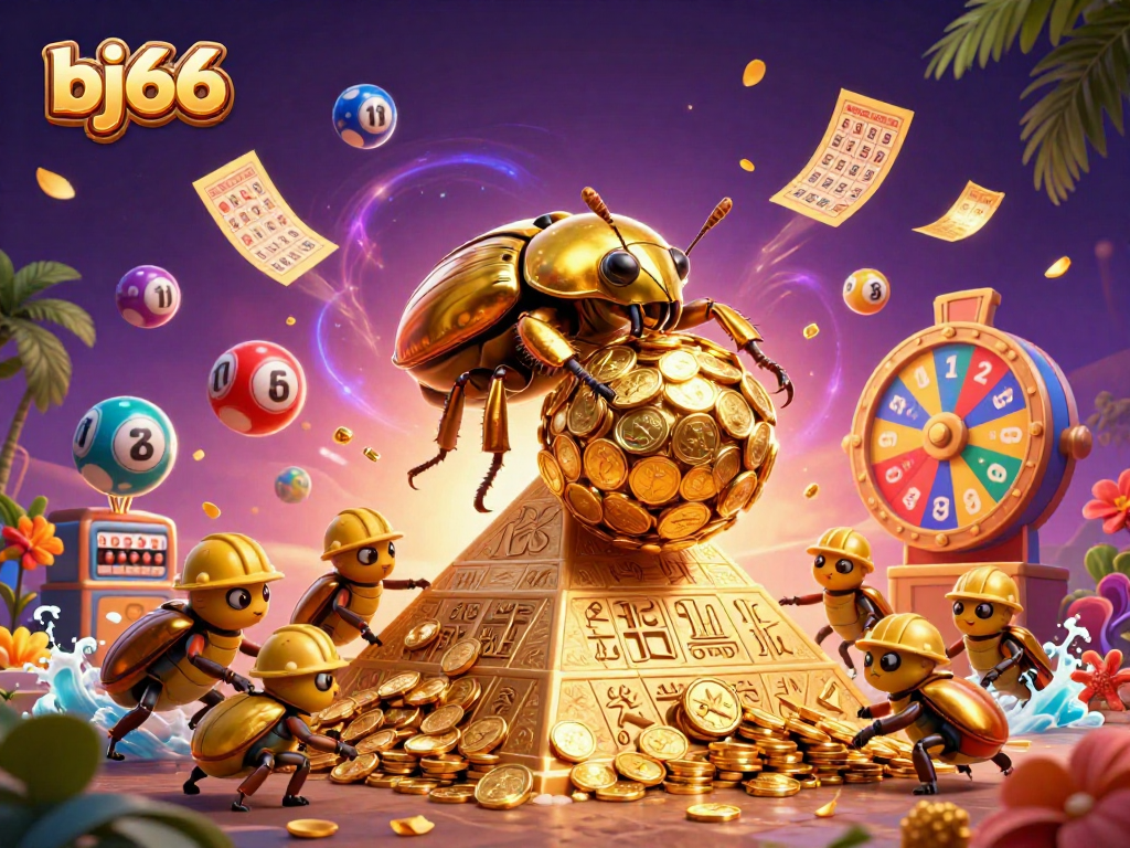 Experience exciting gameplay at bj66, featuring dynamic casino-themed elements and a vibrant illustration.