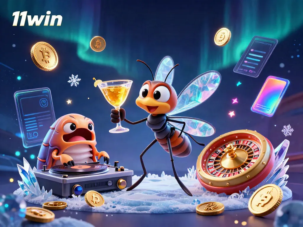 Experience 11win's vibrant casino scene featuring unique characters and immersive game elements.