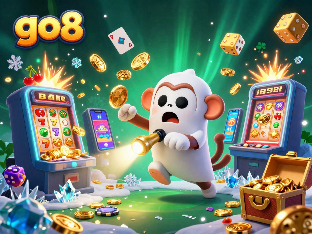 Experience the excitement of go8 casino games with a playful poltergeist monkey and thrilling jackpot explosions.