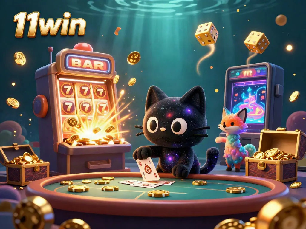 Experience thrilling gameplay at 11win with immersive cosmic casino scenes bursting with colorful elements.