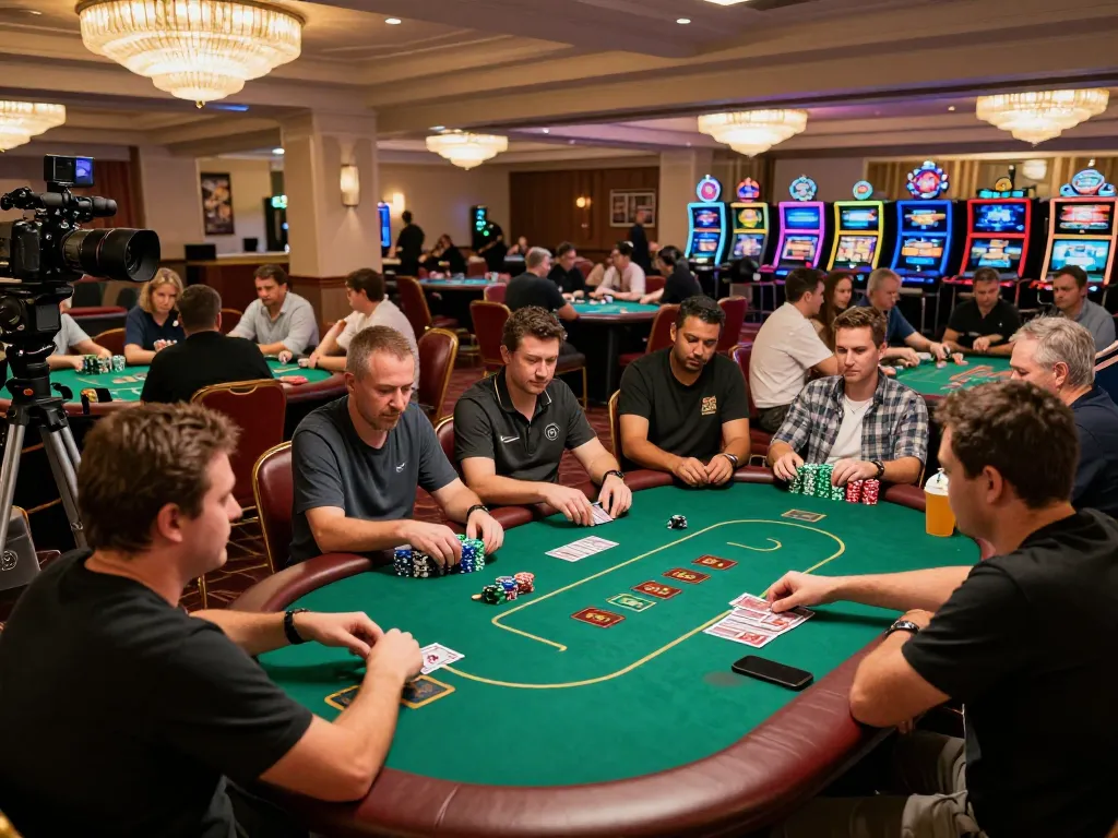 Players enjoying a poker game at lc88 com casino, highlighting lively atmosphere and strategic gameplay