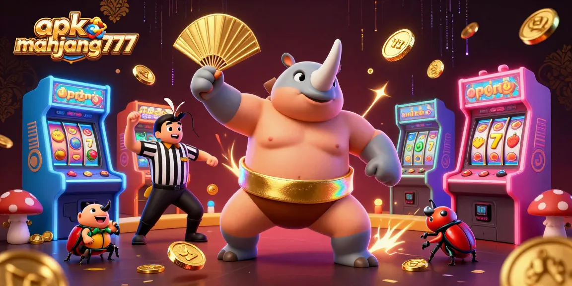 Experience the excitement of apk mahjong777 with a dynamic casino scene showcasing vibrant characters and gaming elements.