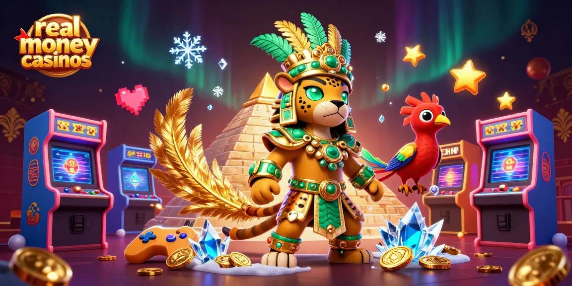 Experience real money casinos through enchanting Mayan motifs and vibrant gaming elements.