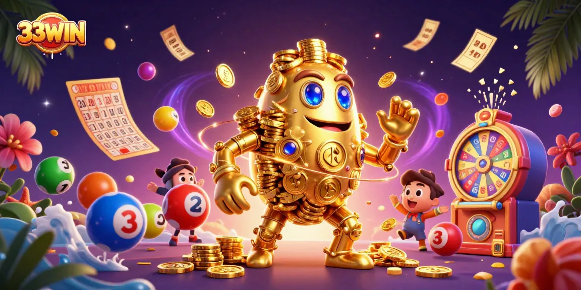 Experience the exciting world of 33WIN with dynamic games and vibrant lottery elements.