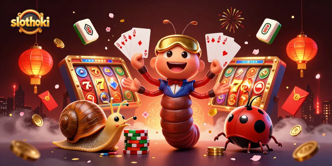 Slothoki menampilkan dealer kartun 3D dan permainan slot dengan tema meriah.