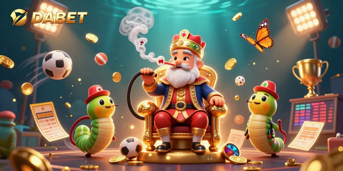 DABET players experience the thrill of sports betting surrounded by vibrant gaming elements in an exciting online casino.