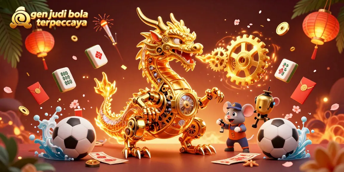Engage in sports betting with agen judi bola terpercaya, illustrated with vibrant fantasy elements and rich details.